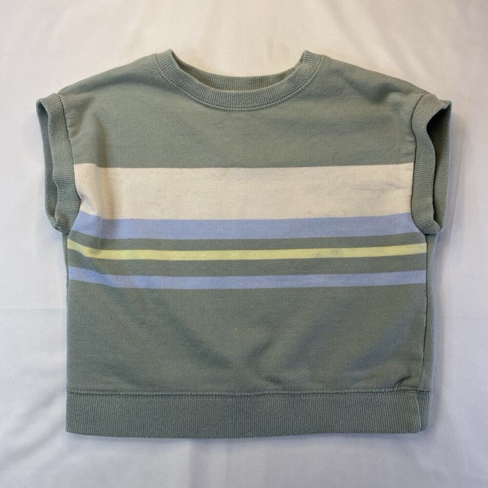 Wonder Nation 2T Striped Crew Neck Short Sleeve Pullover T-Shirt Knit